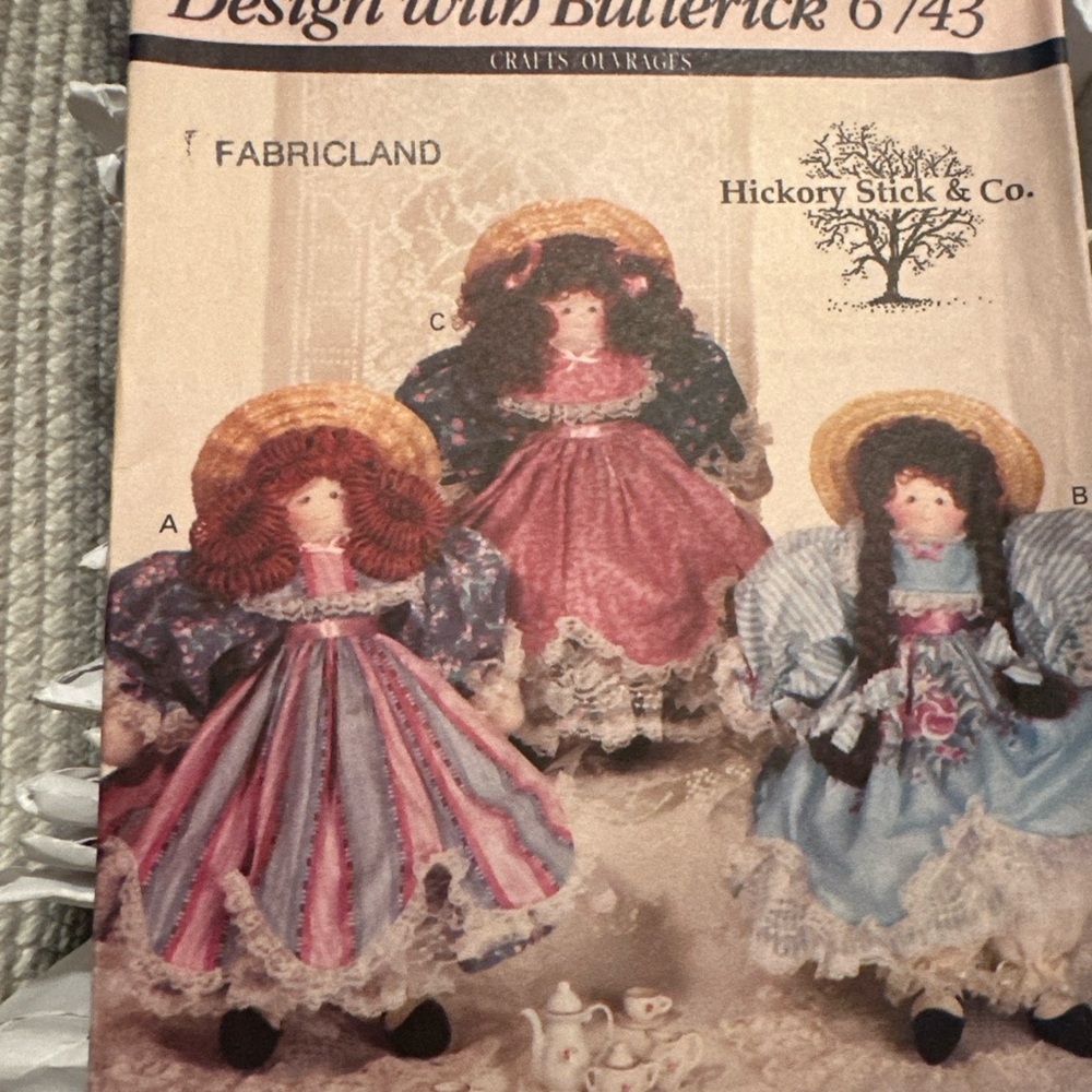 1993 Hickory Stick & Co. Fabricland Doll & Clothing Pattern by Butterick